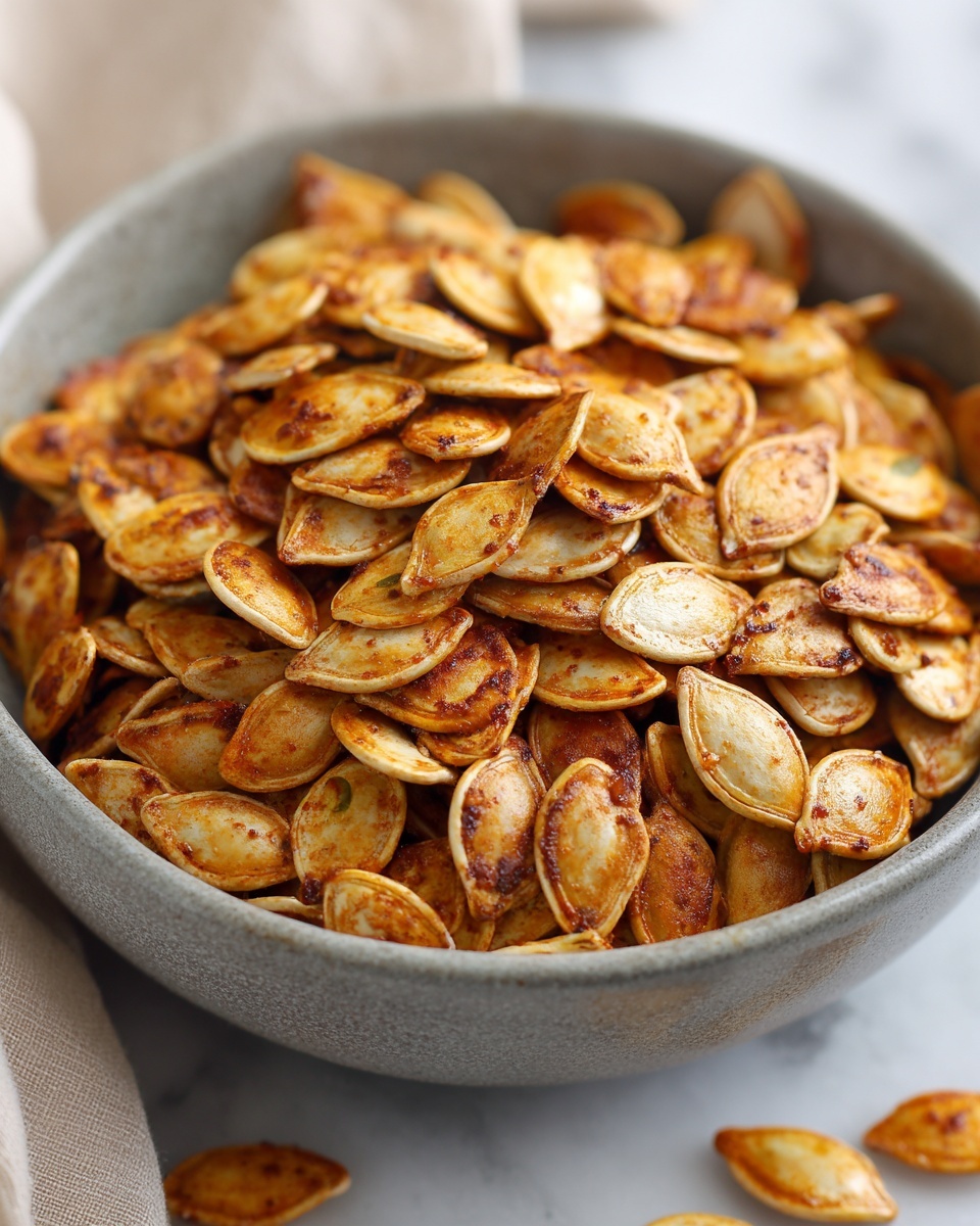 Salted Roasted Pumpkin Seeds with Spiced Seasoning Recipe - Recipe Image