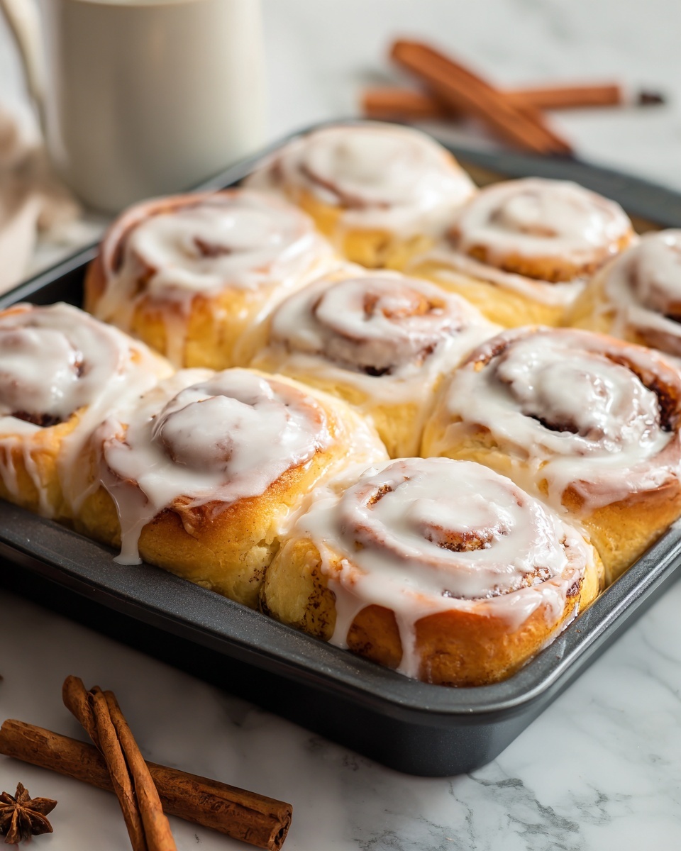 Apple Cinnamon Rolls with Cream Cheese Maple Icing Recipe - Recipe Image