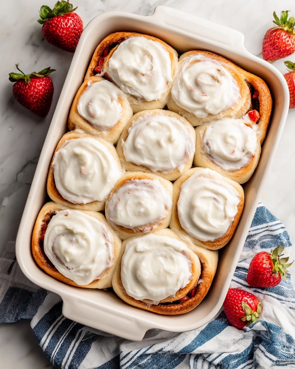 Best Strawberry Cheesecake Sweet Rolls Recipe - Recipe Image