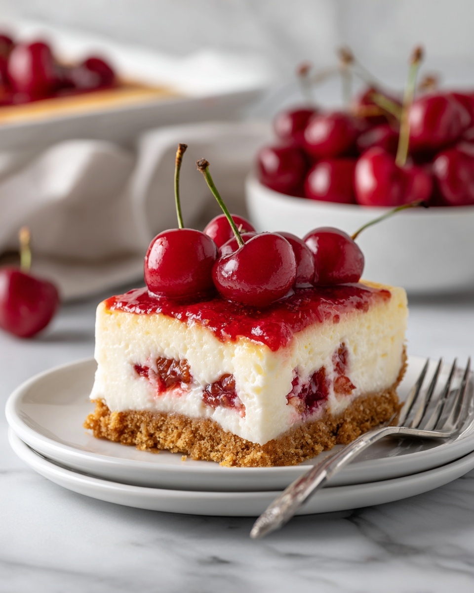 Cherry Cheesecake Bars – A Sweet Delight Recipe - Recipe Image