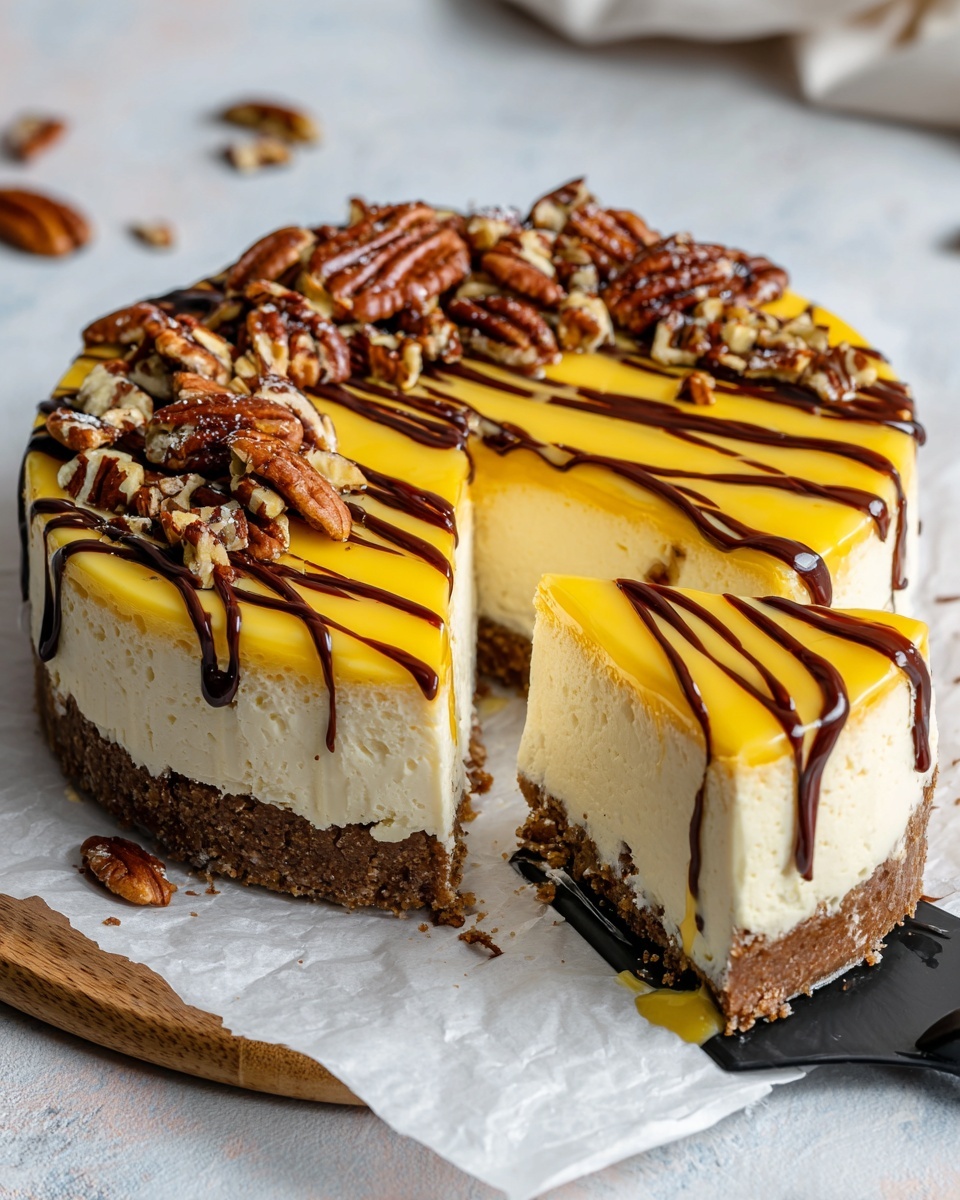 Keto Turtle Cheesecake Recipe - Recipe Image