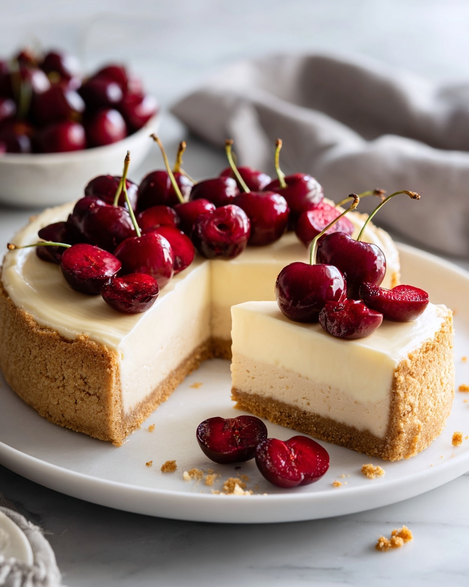 German Cherry Custard Pie Recipe - Recipe Image