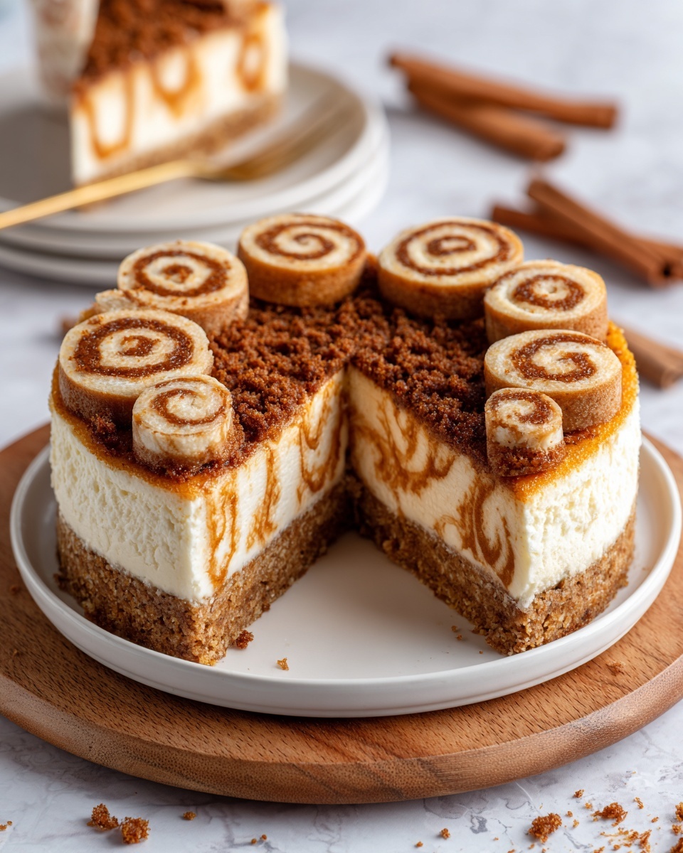 Decadent Cinnamon Roll Cheesecake Recipe - Recipe Image