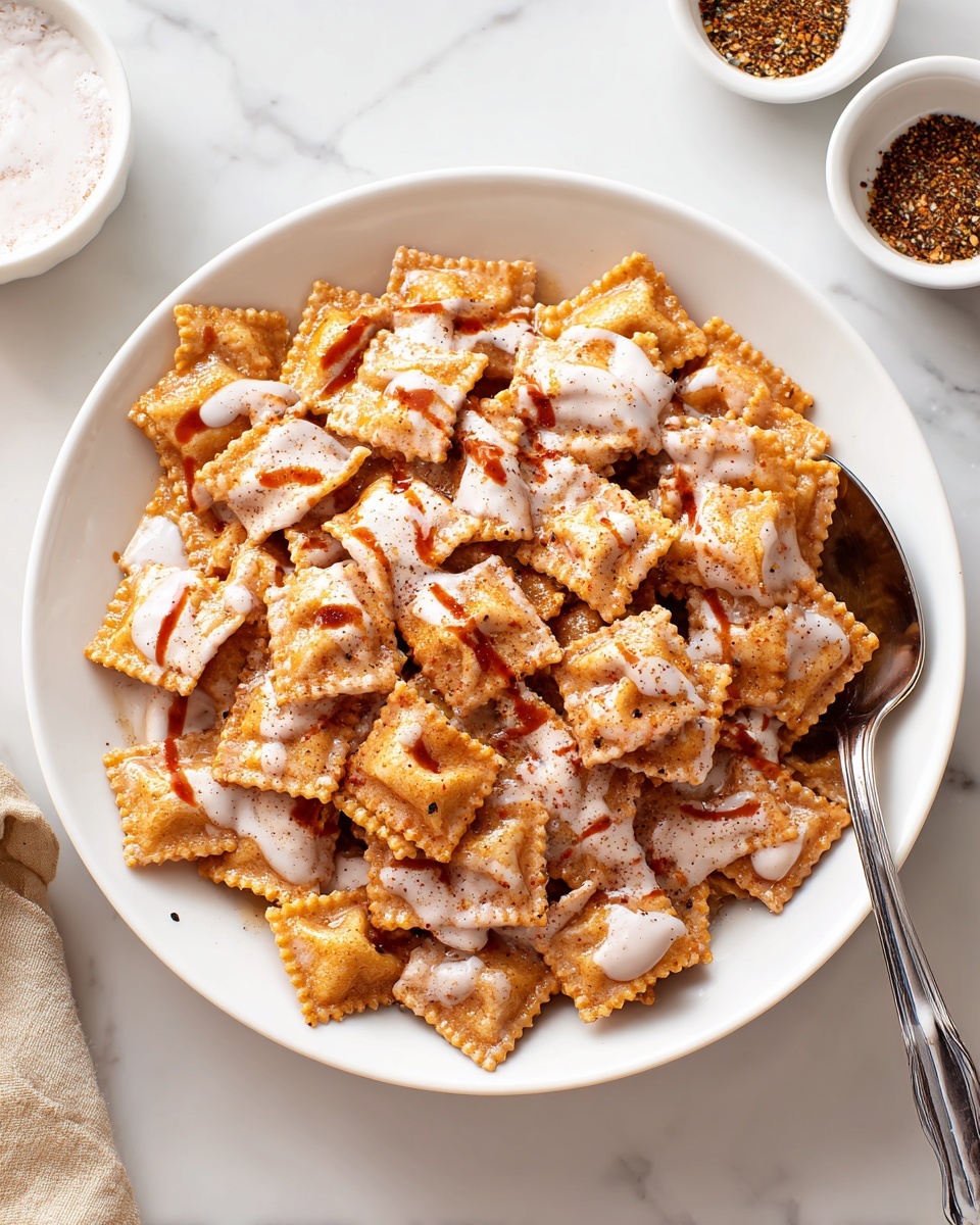 Turkish Dumplings with Garlicky Yogurt and Spiced Oil Recipe - Recipe Image