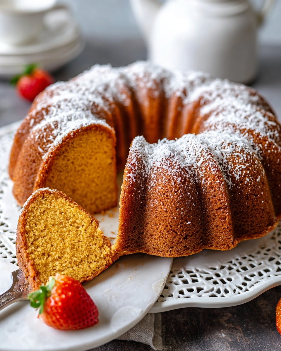 Delicious Coconut Cream Cheese Pound Cake Recipe - Recipe Image