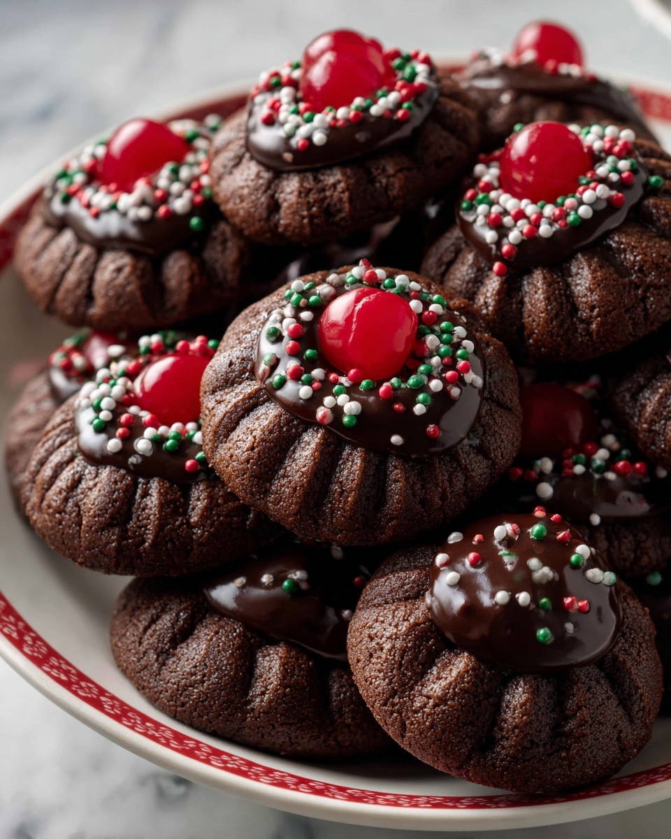 Piped Chocolate Butter Cookies Recipe - Recipe Image