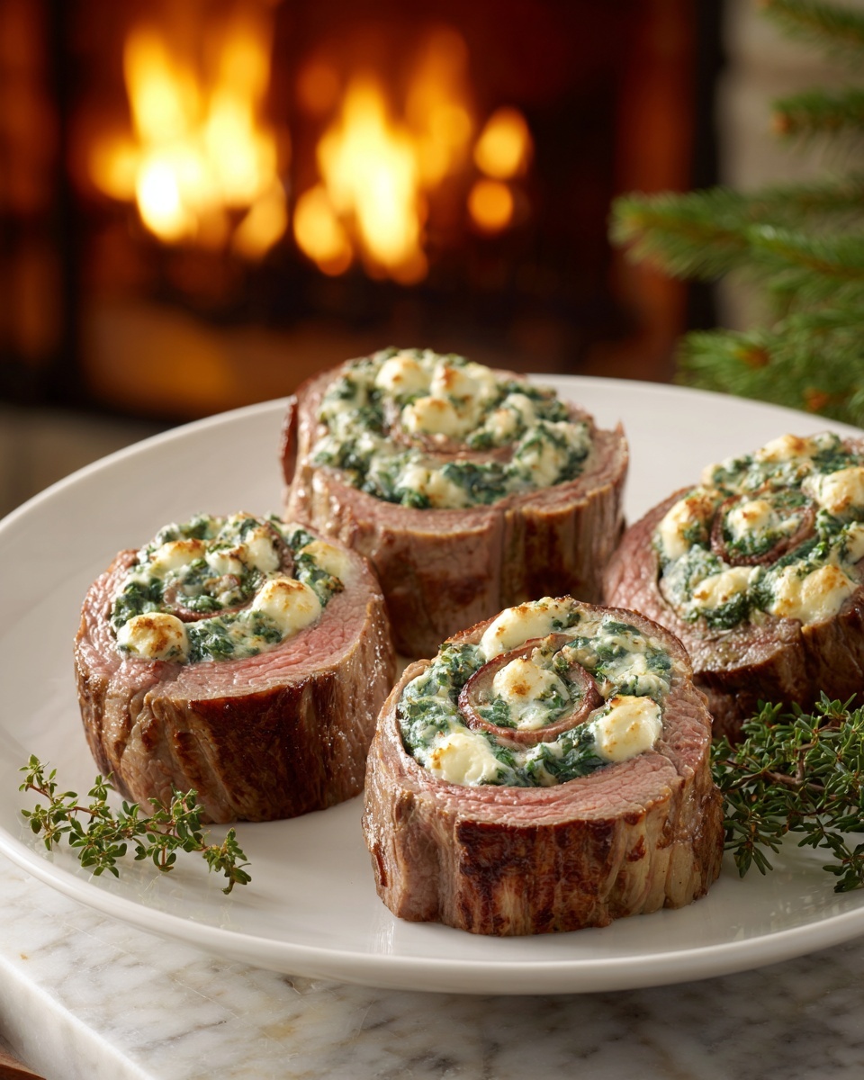 French Onion Steak Pinwheels Recipe - Recipe Image