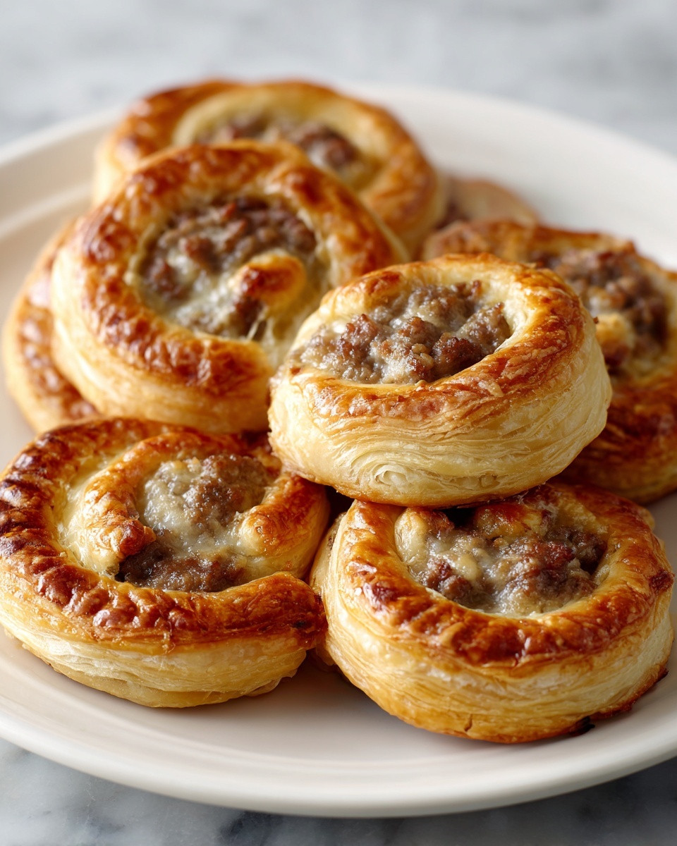 Sausage Cream Cheese Cheddar Crescent Roll Pinwheels Recipe - Recipe Image