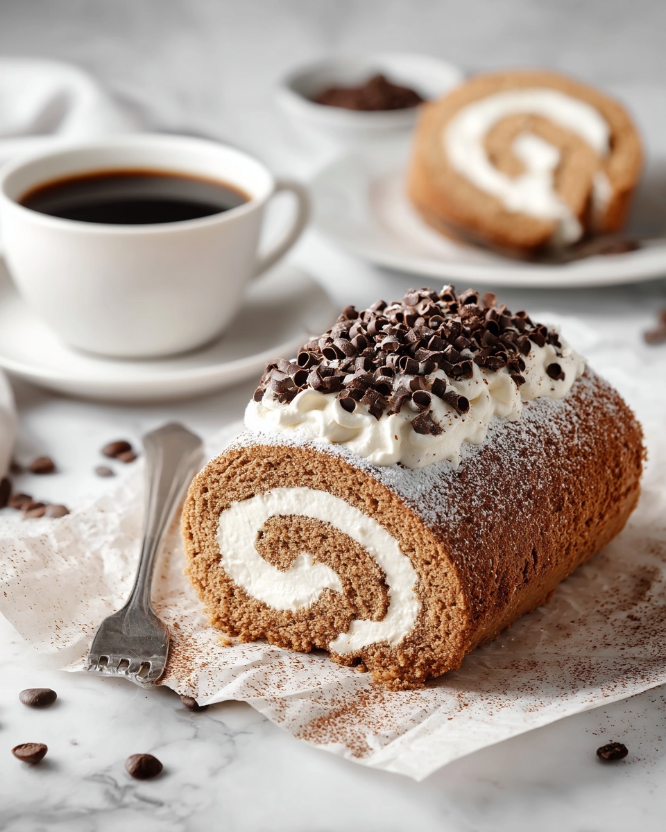 Tiramisu Swiss Roll Recipe - Recipe Image