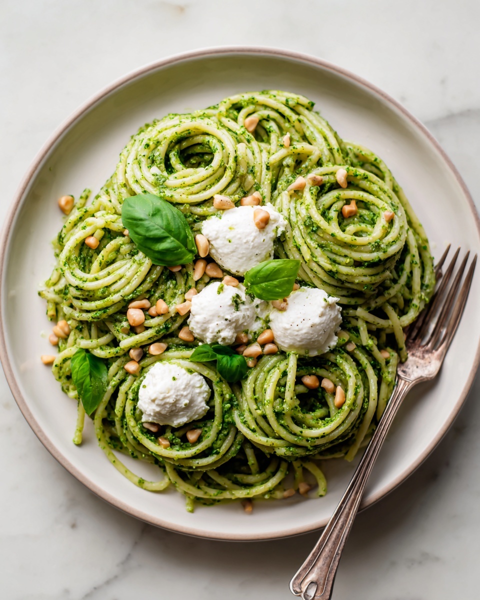 Creamy Pesto Pasta Sauce Recipe - Recipe Image