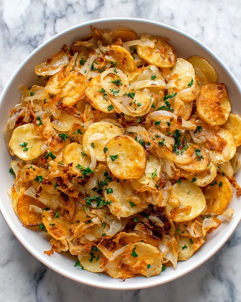 Oven-Fried Potatoes and Onions Recipe - Recipe Image