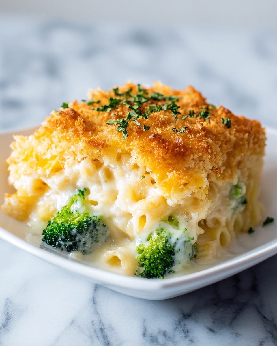 Chicken Broccoli Alfredo Bake with a Crispy Topping Recipe - Recipe Image