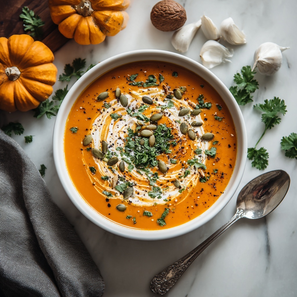 Coconut Curry Pumpkin Soup Recipe - Recipe Image
