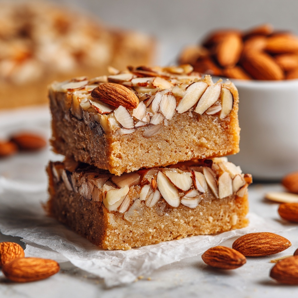 Vegan Almond Croissant Cookie Bars Recipe - Recipe Image