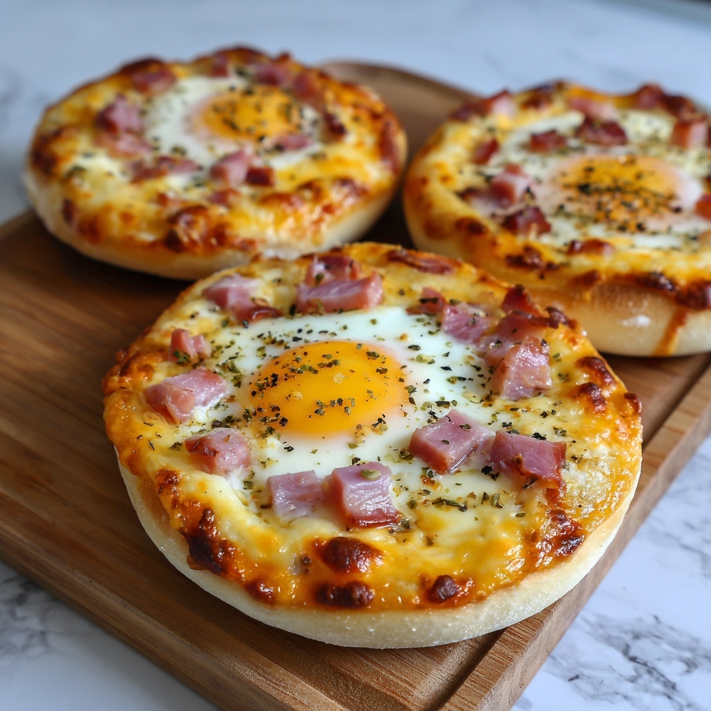 English Muffin Breakfast Pizza Recipe - Recipe Image