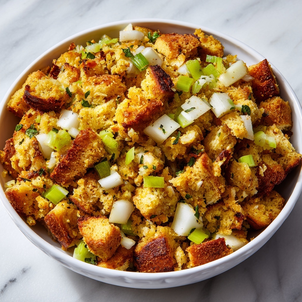 Cornbread Stuffing with Apples Recipe - Recipe Image