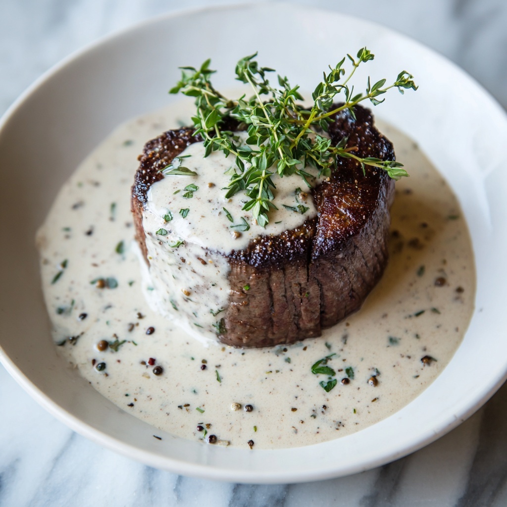 Creamy Garlic Sauce Steak Recipe - Recipe Image