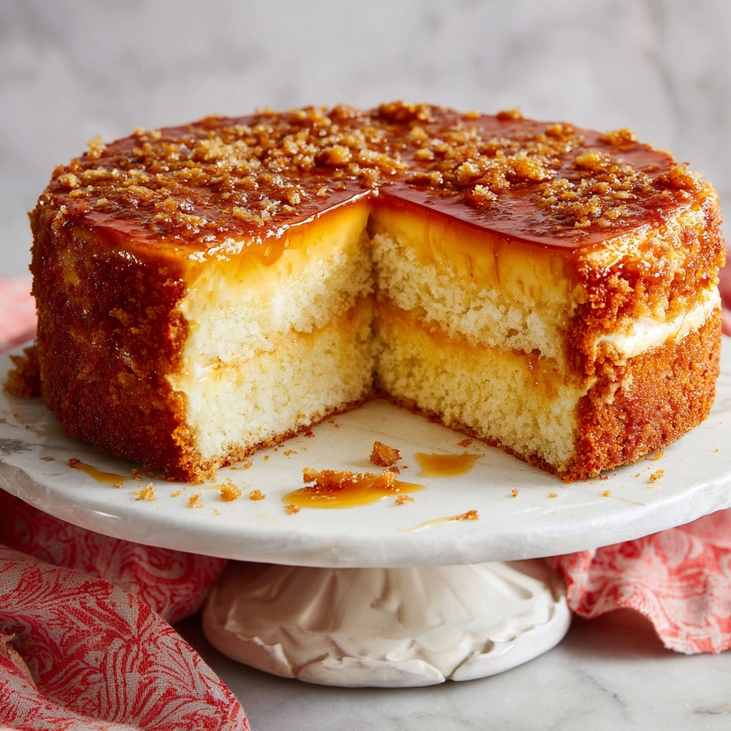 Caramel Custard Cake Recipe - Recipe Image