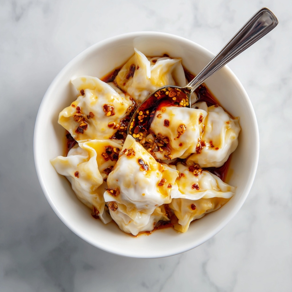Turkish Dumplings with Garlicky Yogurt and Spiced Oil Recipe - Recipe Image