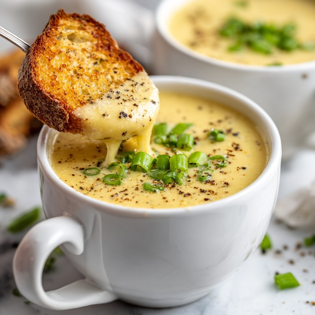 Roasted Garlic Cheddar Cauliflower Soup Recipe - Recipe Image