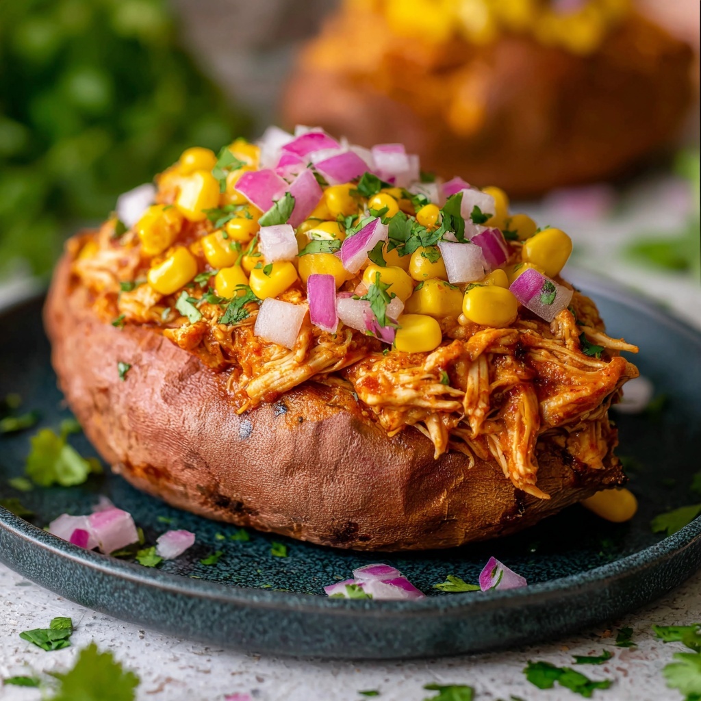 BBQ Chicken Stuffed Sweet Potatoes Recipe - Recipe Image