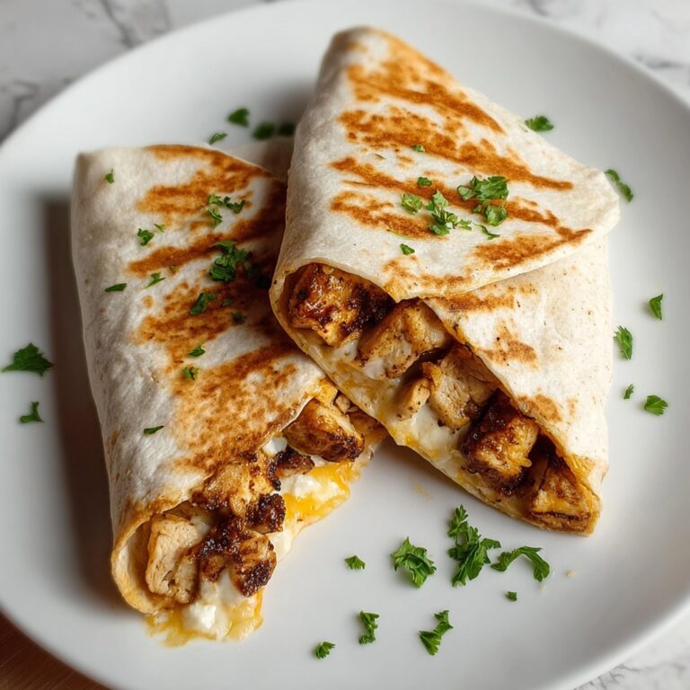 Cheesy Garlic Chicken Wraps Recipe