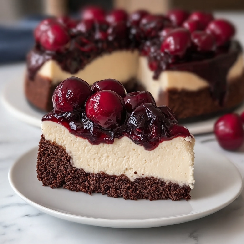 Cherry Chocolate Cheesecake Recipe - Recipe Image