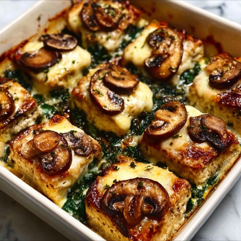 Chicken, Spinach, and Mushroom Low-Carb Oven Dish Recipe