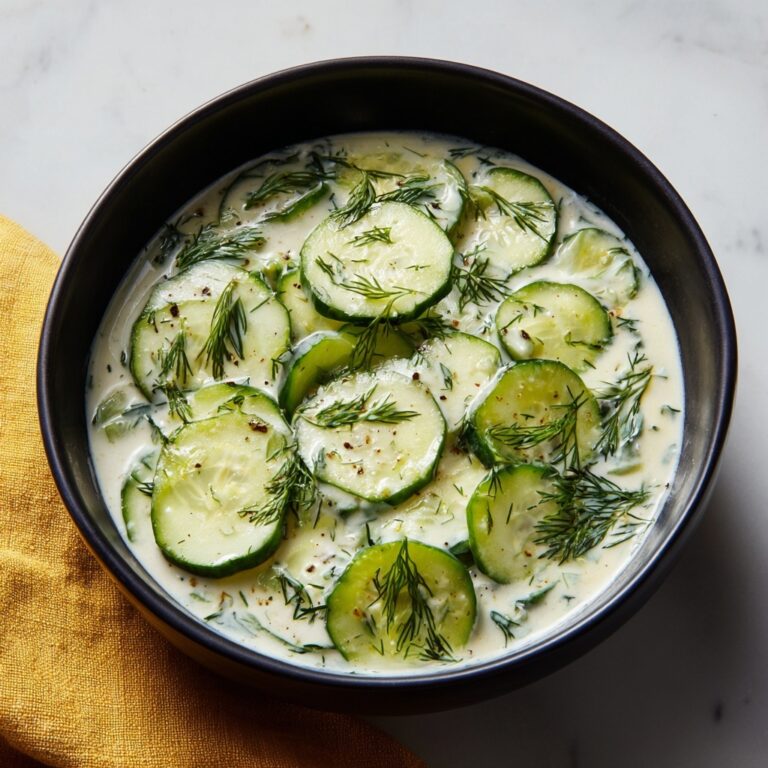 Dad’s Creamy Cucumber Salad Recipe