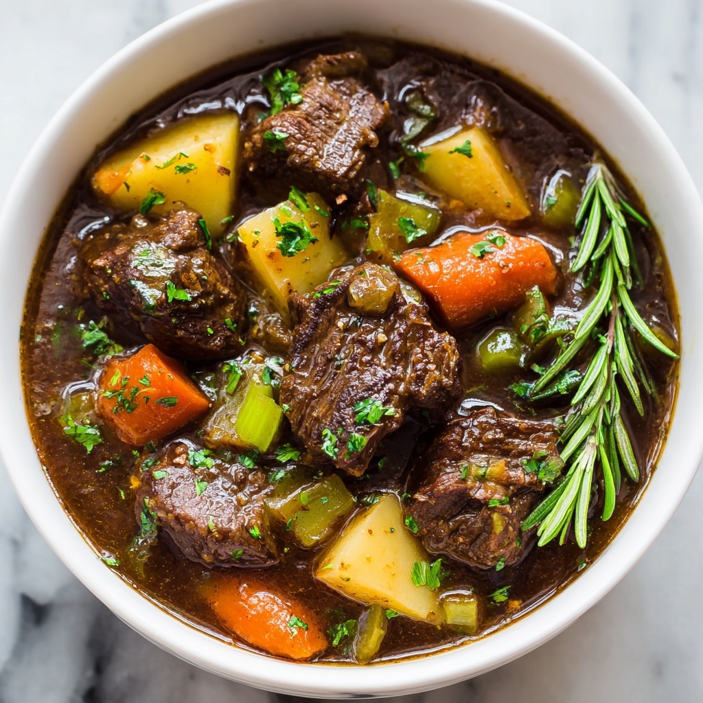 Pot Vegetable Soup with Stew Meat Recipe - Recipe Image