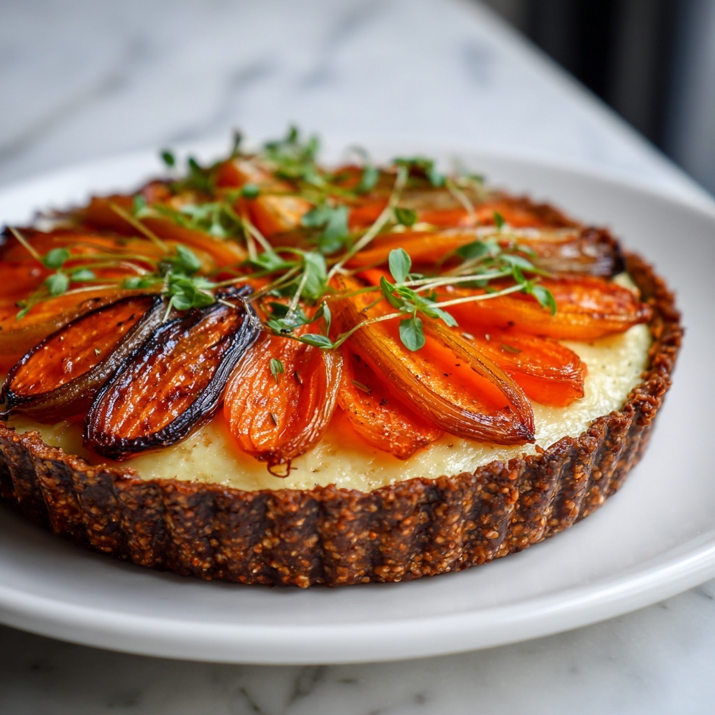 Carrot Quiche with Cheddar and Roasted Onions Recipe - Recipe Image