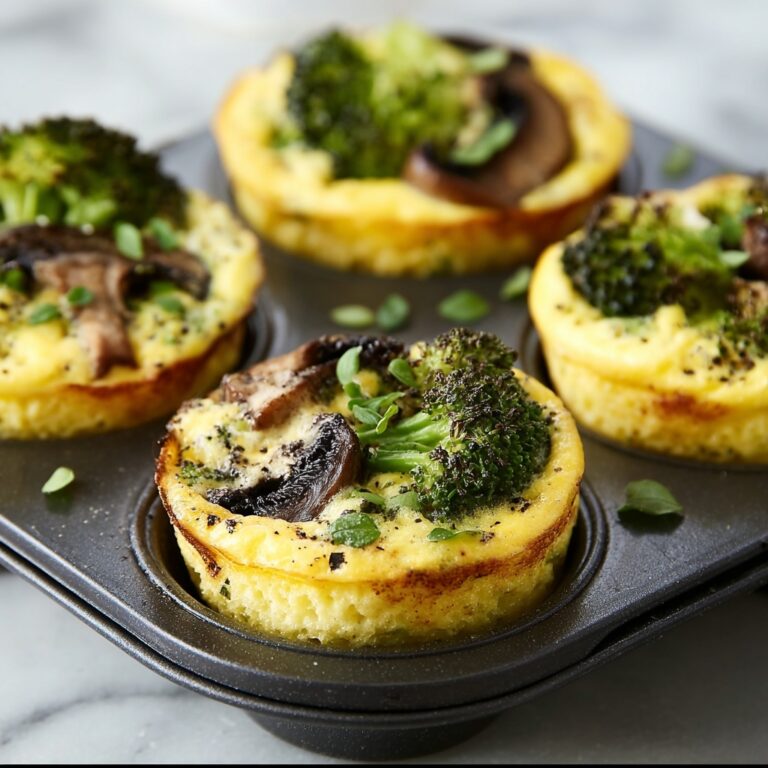 Veggie-Packed Broccoli & Mushroom Egg Cups Recipe