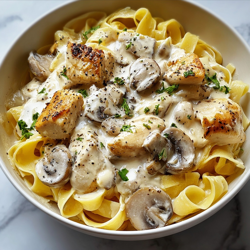 Creamy Chicken and Mushroom Pasta Recipe - Recipe Image