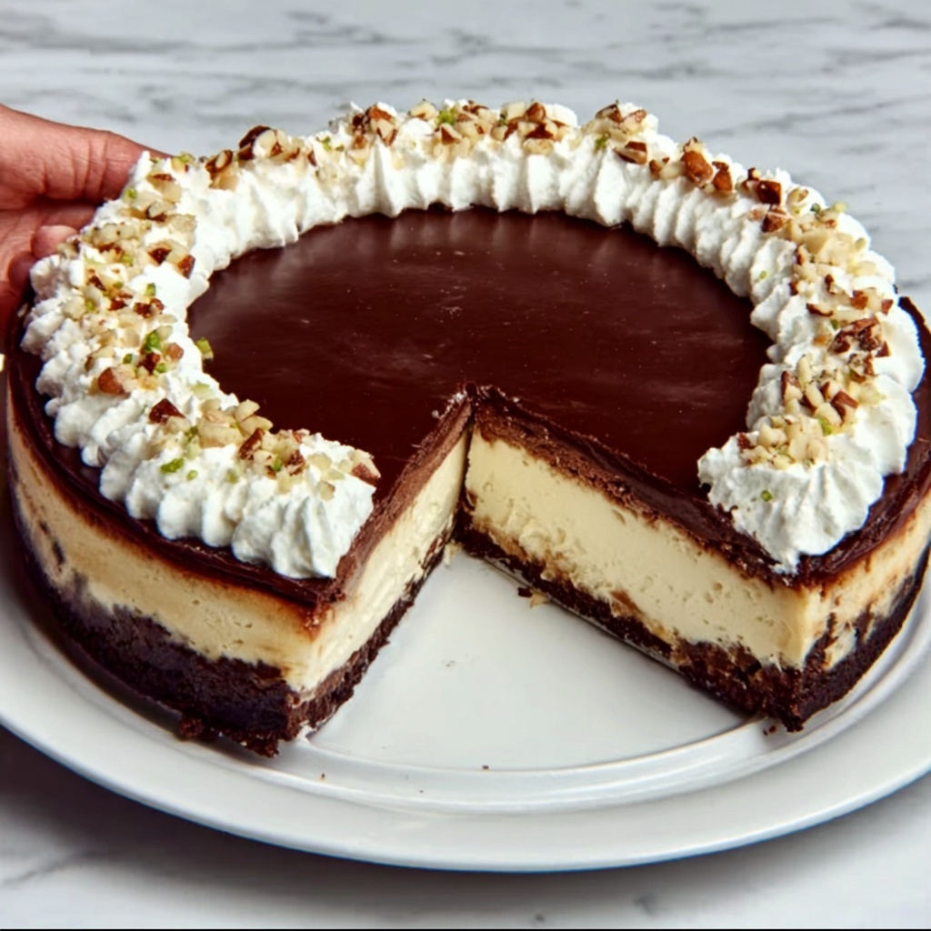 Hot Fudge Sundae Brownie Cheesecake Recipe - Recipe Image