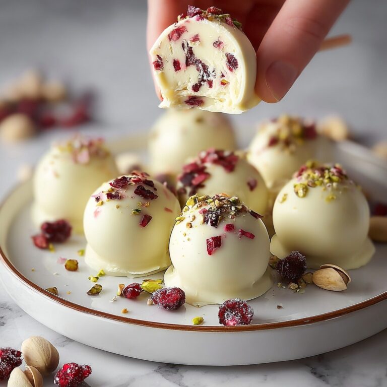Cranberry Pistachio White Chocolate Truffles Recipe