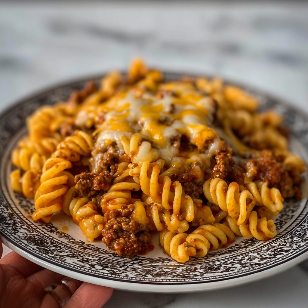 Cheesy Sloppy Cheeseburger Pasta Recipe - Recipe Image