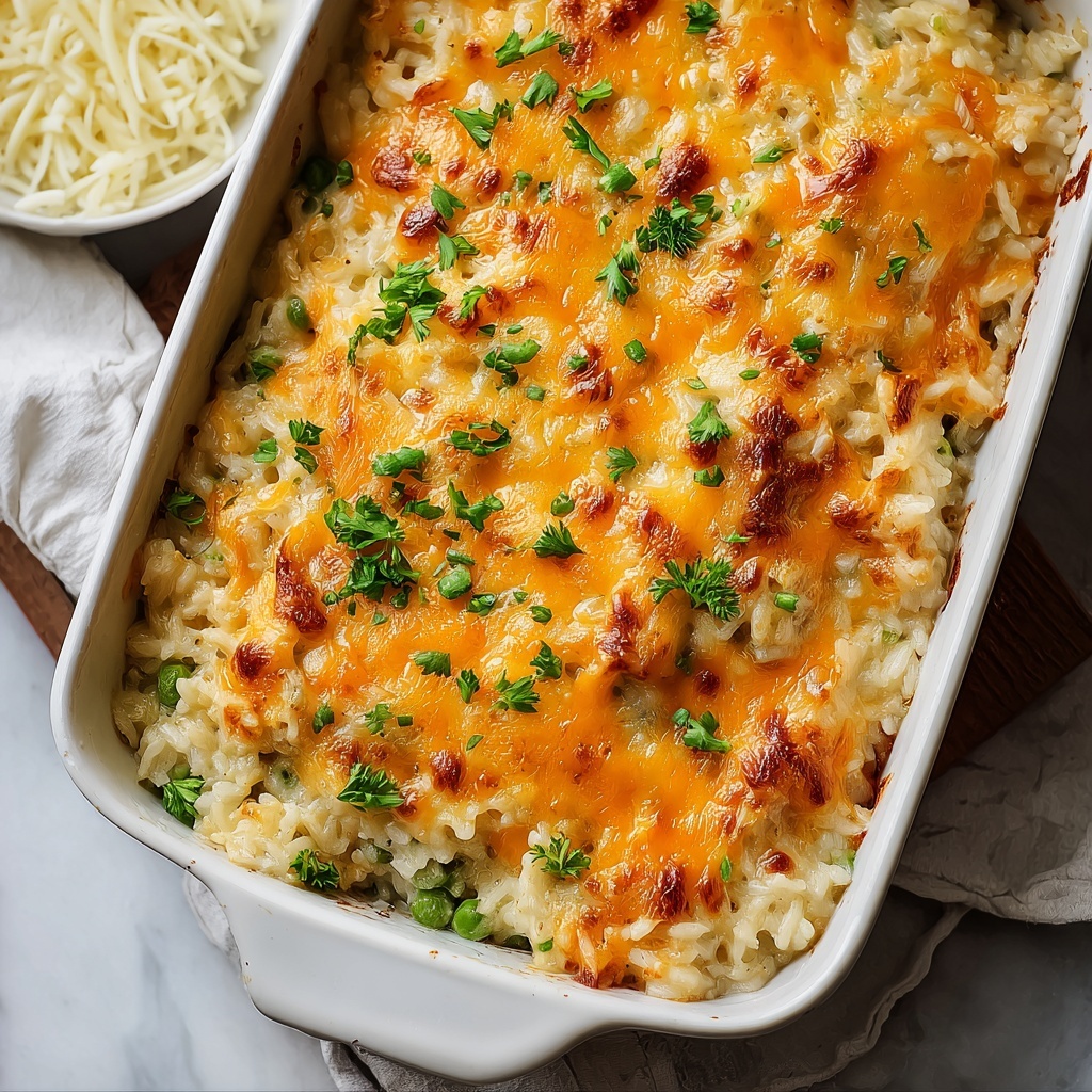 Cheesy Chicken and Rice Casserole Recipe - Recipe Image
