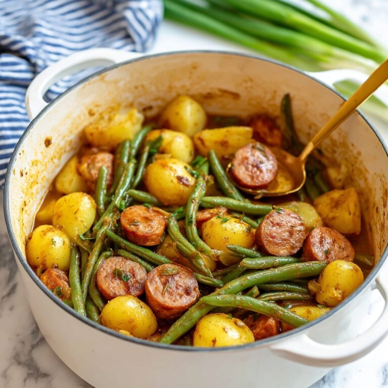 One Pot Smoked Sausage, Green Beans, and Potatoes Recipe