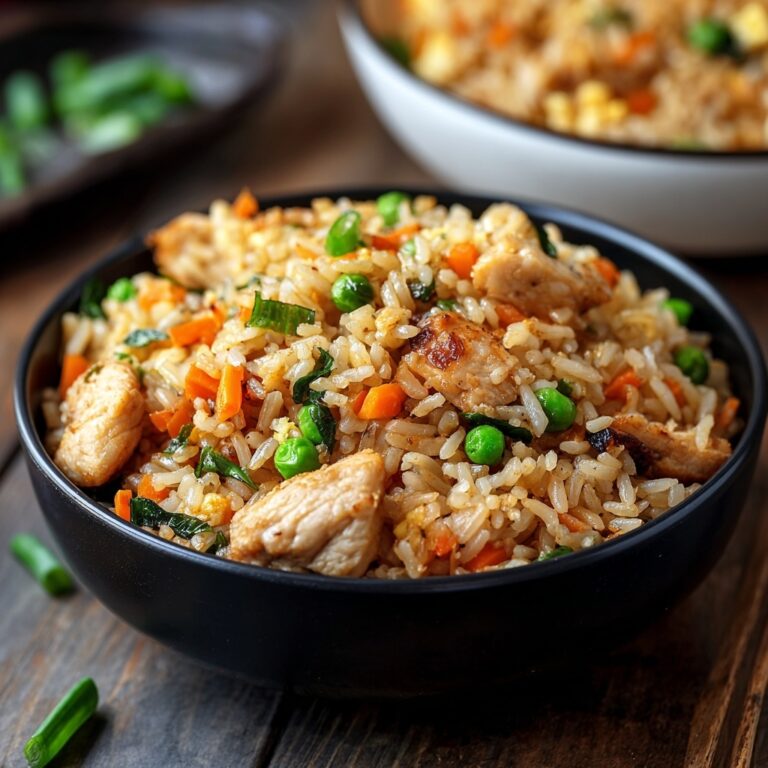 High-Protein Crispy Garlic Chicken Fried Rice Recipe