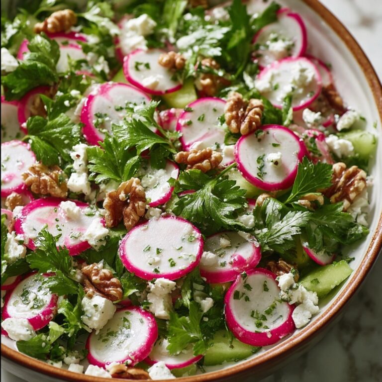 Herb and Radish Salad with Feta and Walnuts Recipe