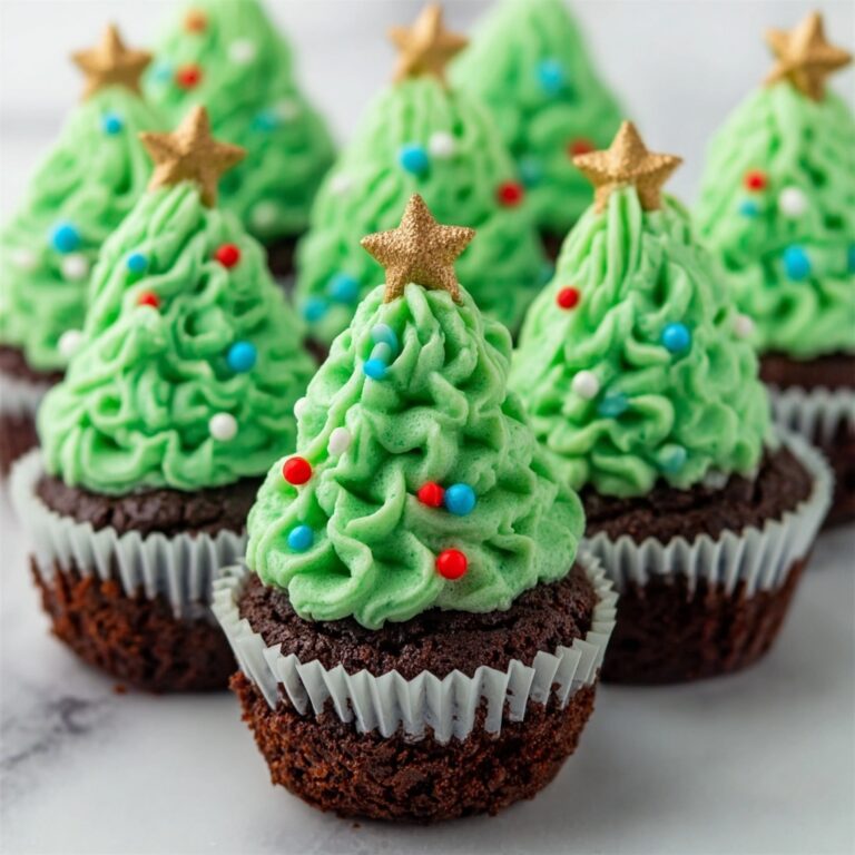Christmas Tree Brownie Cups Recipe