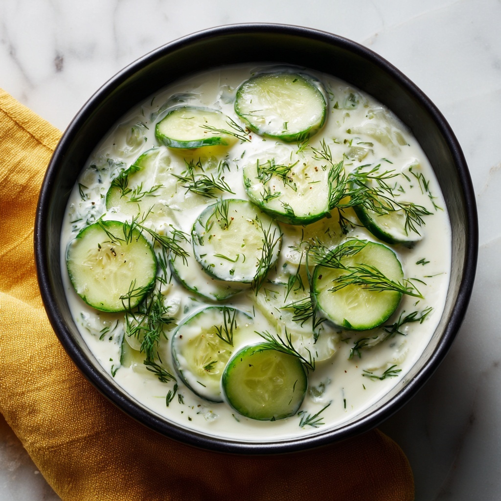 Dad’s Creamy Cucumber Salad Recipe - Recipe Image