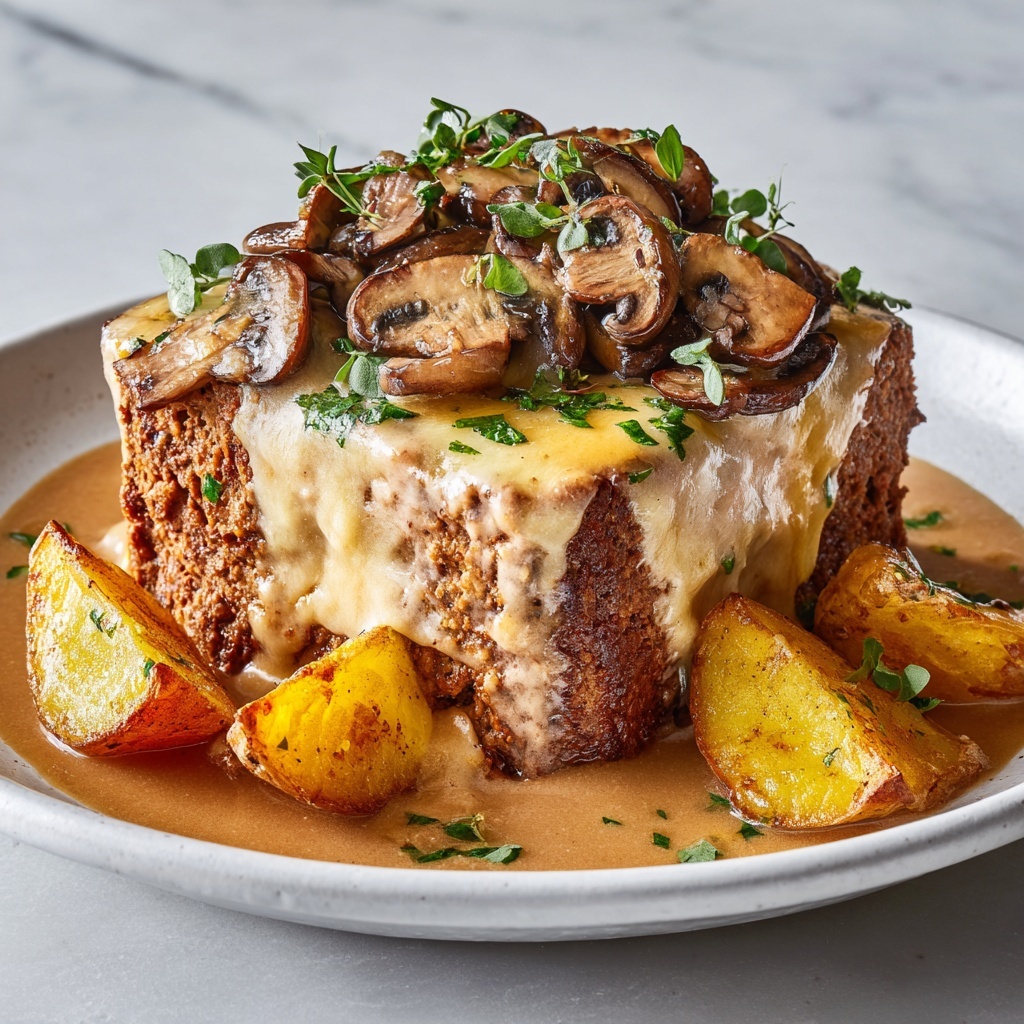 Mushroom Swiss Cheese Meatloaf: A Delicious Twist on a Classic Recipe - Recipe Image