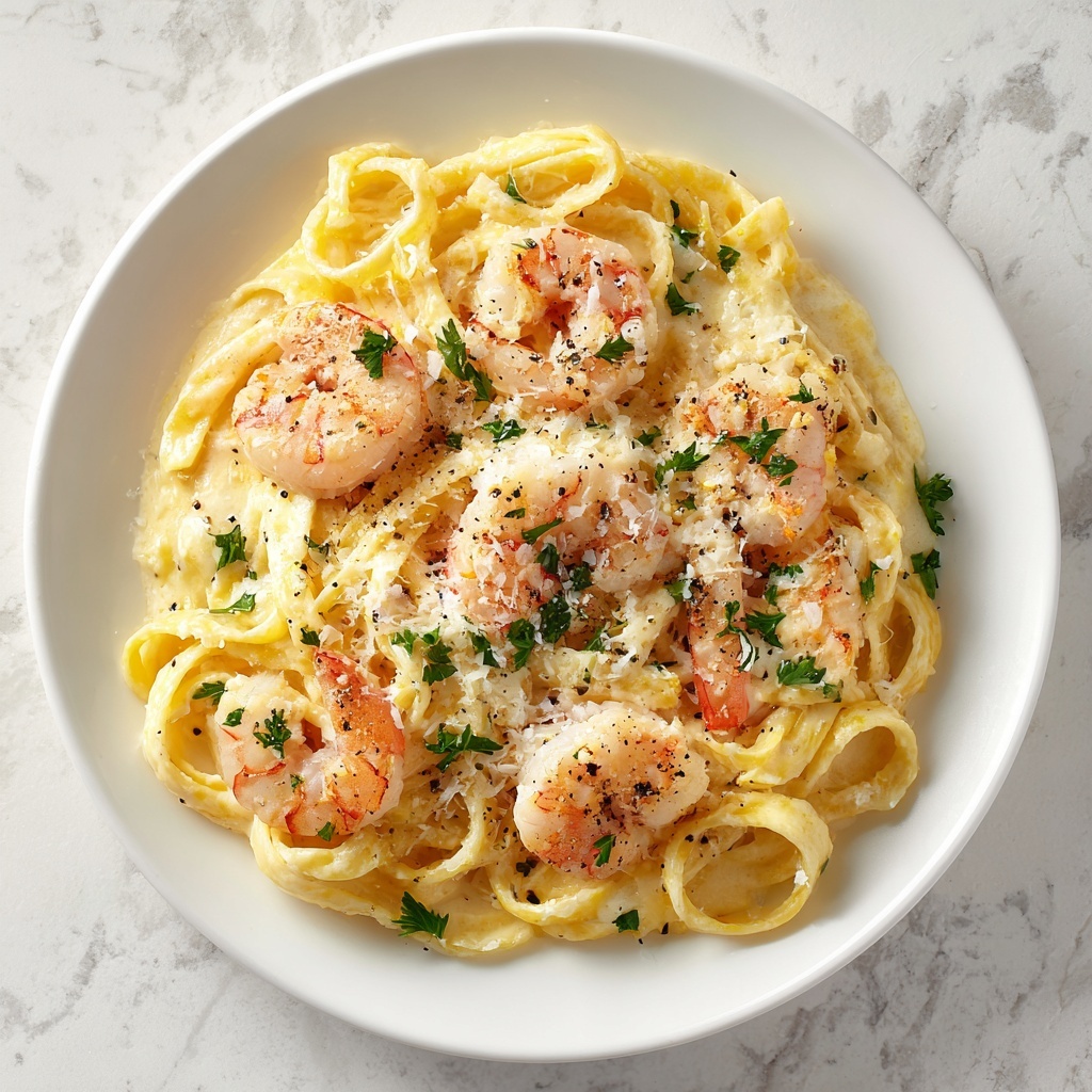 Creamy Garlic Shrimp Pasta Recipe - Recipe Image