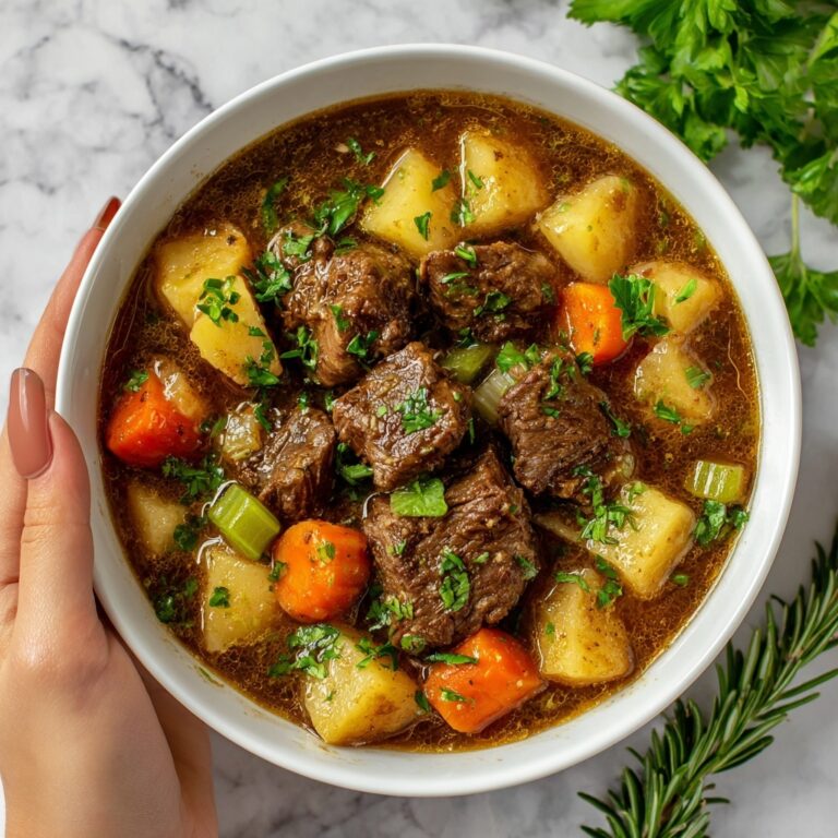 Pot Vegetable Soup with Stew Meat Recipe