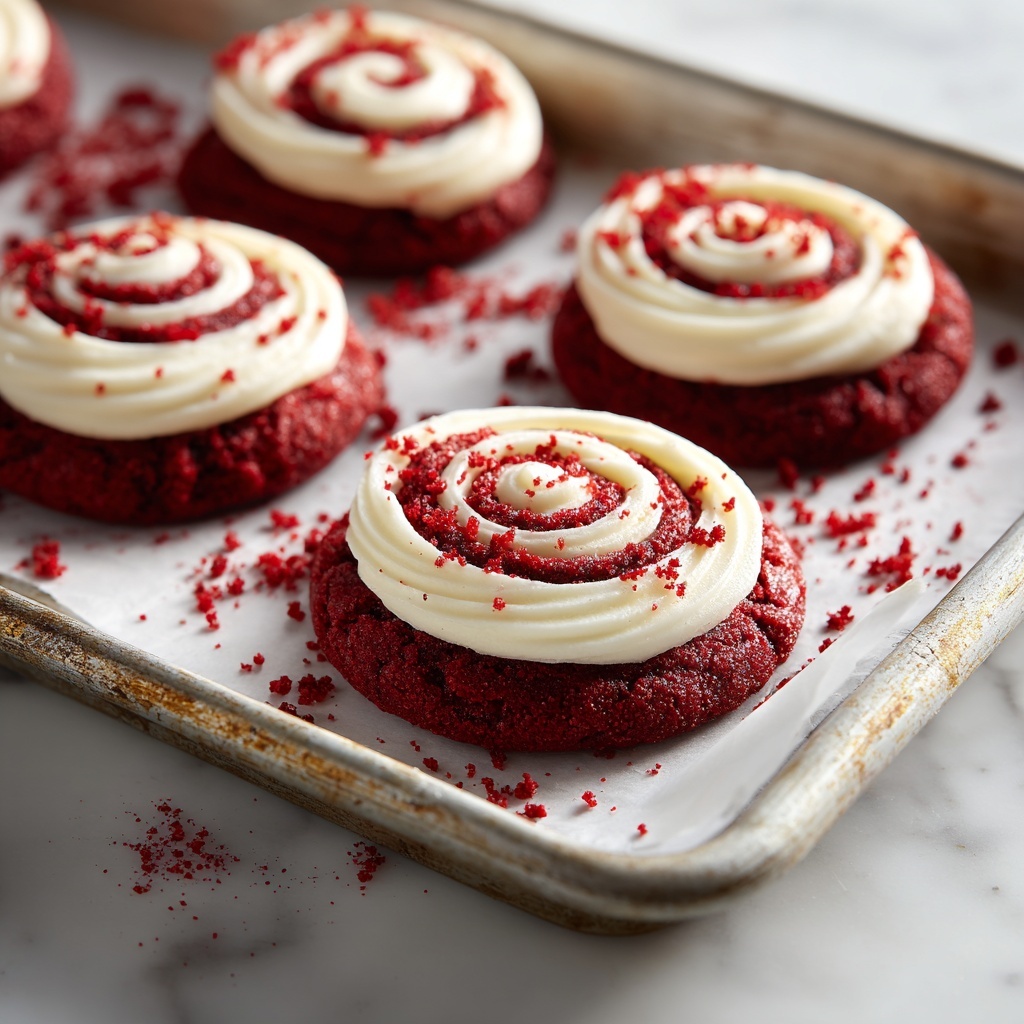 Red Velvet Cookie Cups with Cream Cheese Filling Recipe - Recipe Image