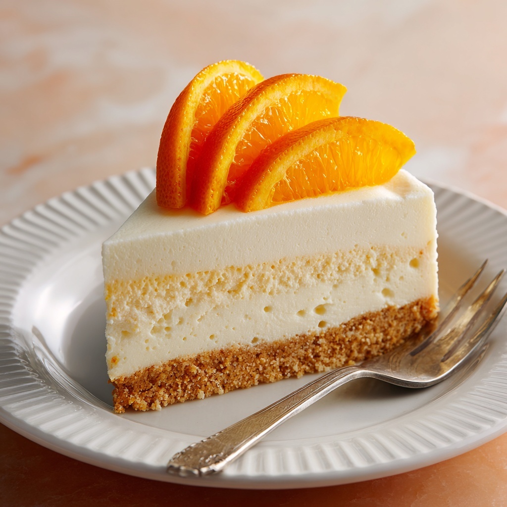 No-Bake Orange Creamsicle Cheesecake Recipe - Recipe Image
