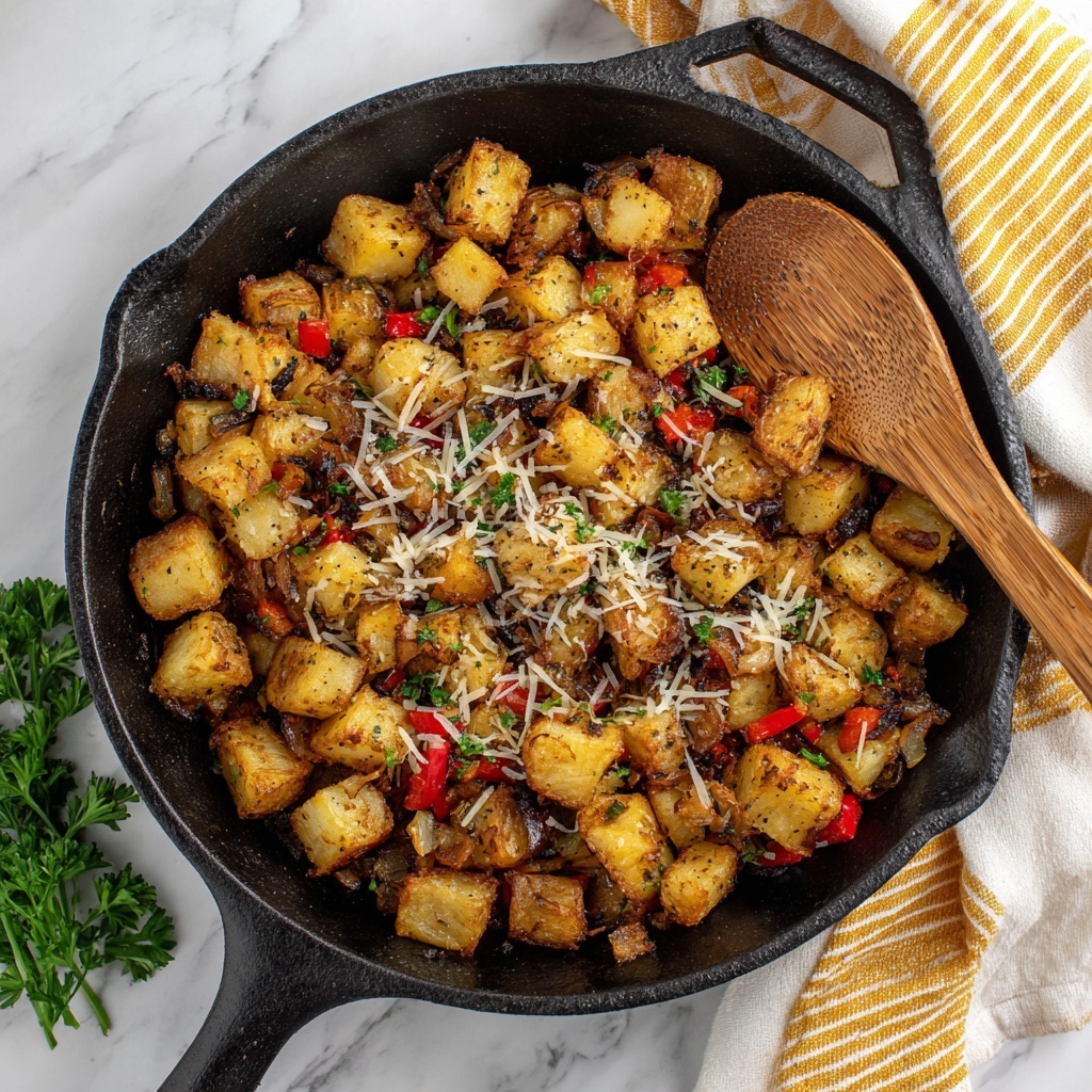 Pan-Fried Potatoes and Onions Hash Recipe - Recipe Image