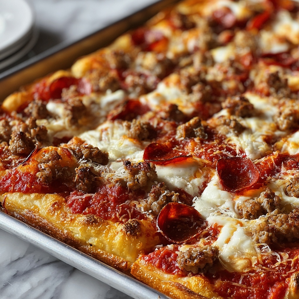 Meat Lovers Pizza Casserole Recipe - Recipe Image