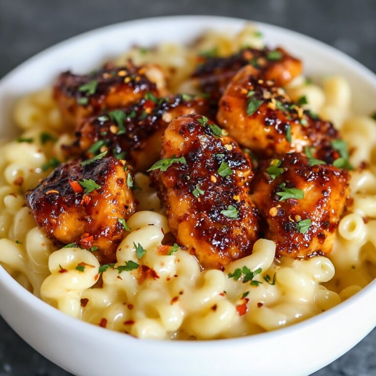 Spicy Honey Pepper Chicken with Creamy Mac and Cheese Recipe